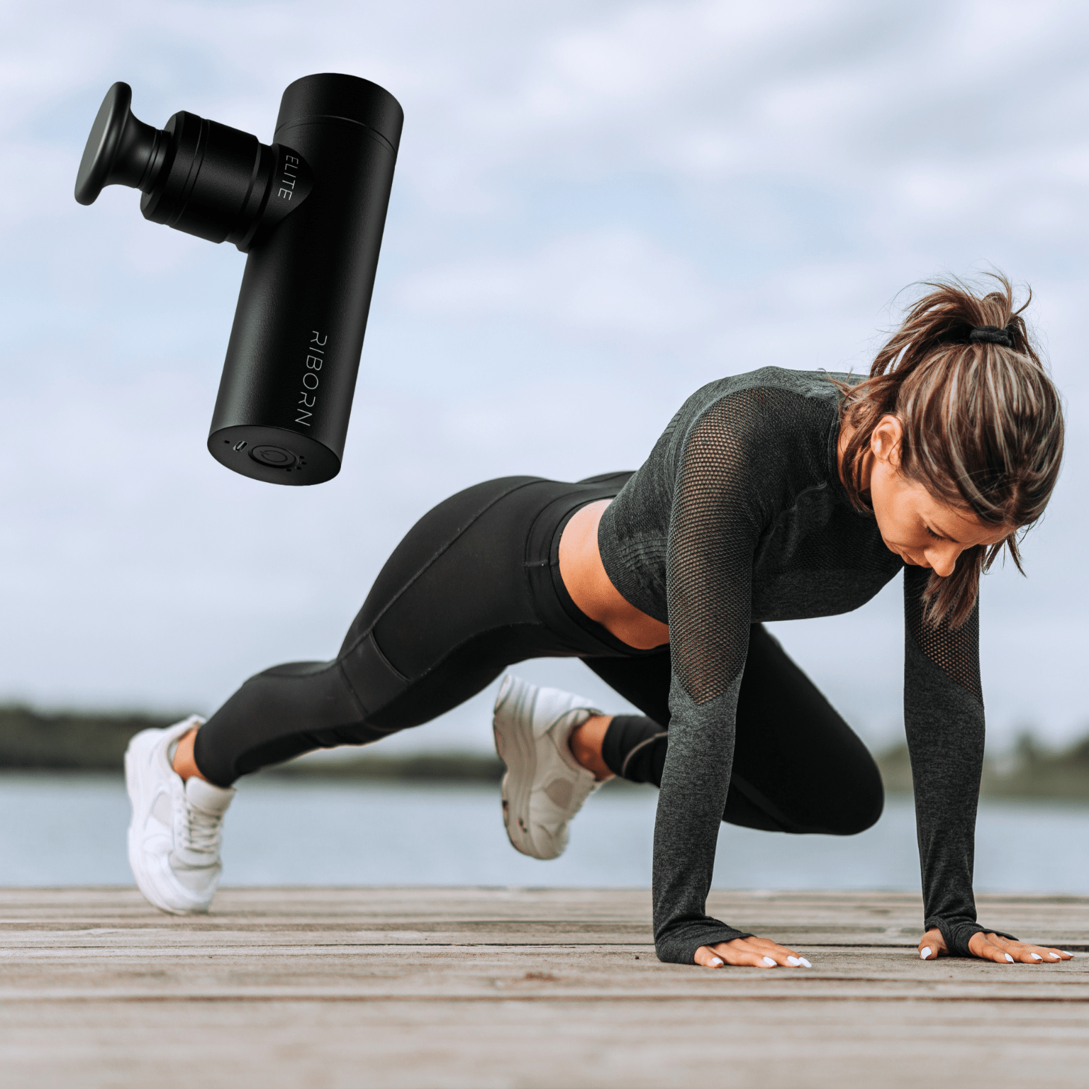 PISTOLET DO MASAŻU RIBORN ELITE - RIborn Profesjonalny Sklep Fitness ze Sprzętem do Masażu